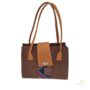 African Women Top Handle Bag-The leather