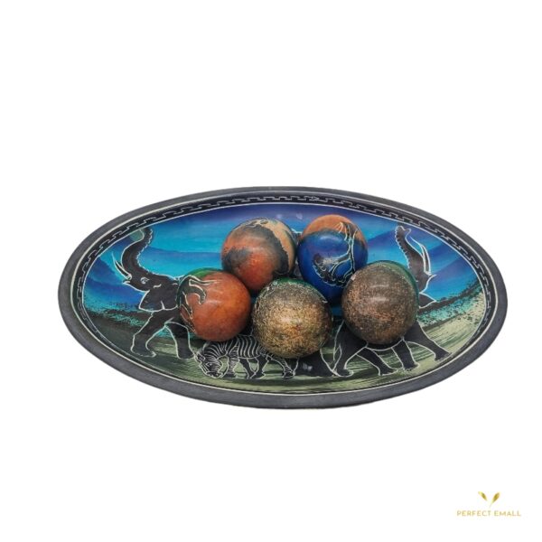 Blue Decorative Plate-Africa - Image 2