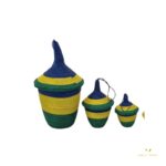 Traditional Grass Peace Basket 4Pcs Set - Image 3
