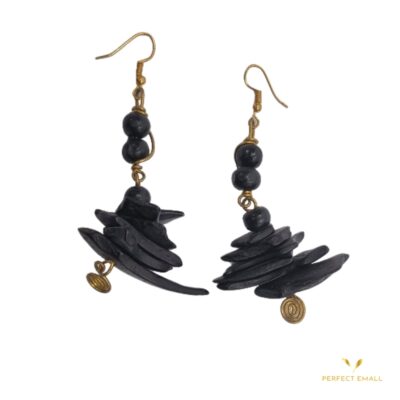 Solid Stones Earrings black