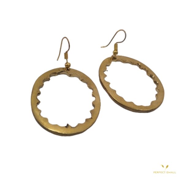 Copper Earrings -Wheel