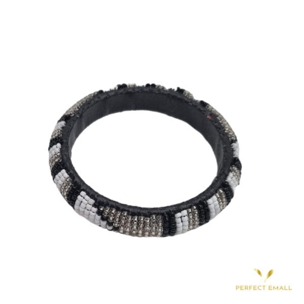 Handcrafted Leather Beads Bracelet for Ladies White