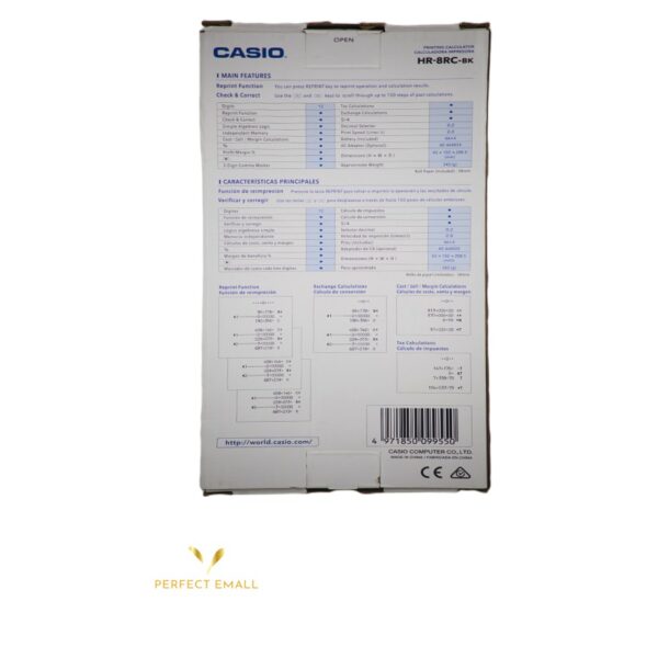 CASIO HR-8RC-BK Printing Calculator - Image 3