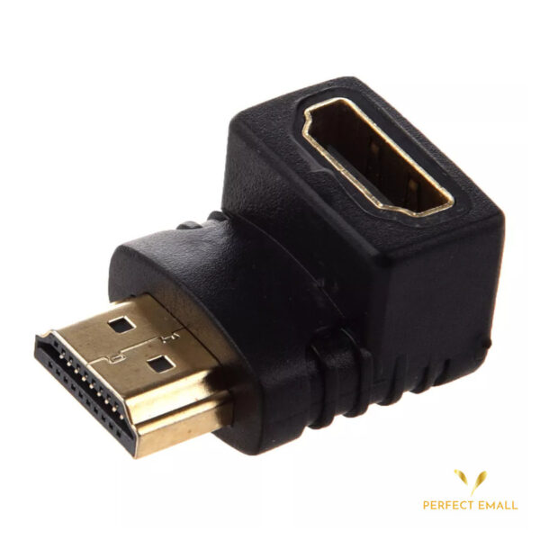 HDMI Male to Female Right Angle Adapter – 90° Connector Extender | Full HD 1080p
