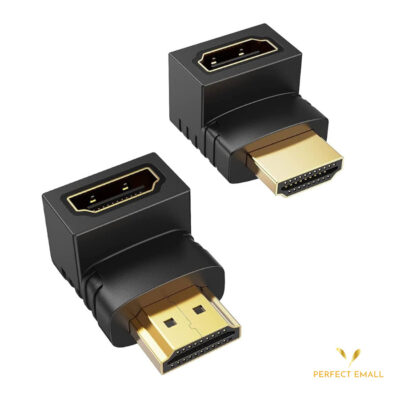 HDMI Male To Female Right Angle Connector Adapter-90 Degree Extender-1080p