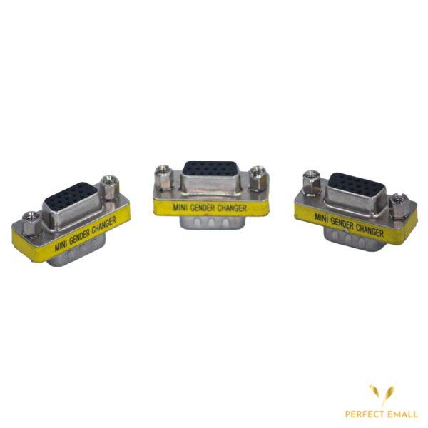 VCE VGA Adapter, Male to Male SVGA Coupler HD15 Mini Gender Changer - Image 2