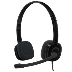logitech H151 Stereo Headset Stereo headset Wired headset Logitech audio Noise-canceling microphone Over-ear design Comfortable ear pads In-line controls Adjustable headband 3.5mm audio jack Clear audio quality Lightweight headset Chat and voice calls Multi-device compatibility PC, laptop, mobile support VoIP communication Budget-friendly headset Everyday use Office headset Durable design Wide frequency response Volume control Gaming headset (casual)