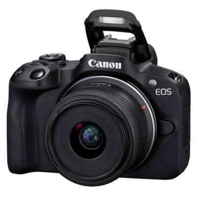 Canon EOS R50 BK Mirrorless Camera with RF-S 18-45mm IS STM Lens – EU26 Kit