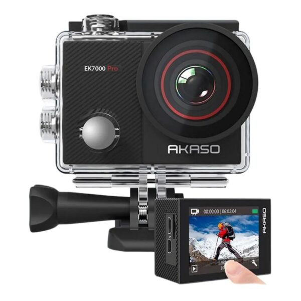 AKASO EK7000 Pro 4K Action Camera with Touch Screen, EIS, Waterproof Case, and Remote Control