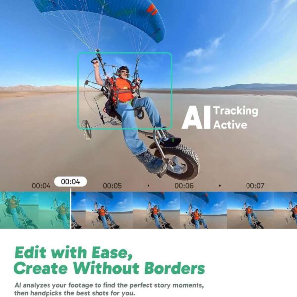 AKASO 360° Action Camera – Immersive VR Recording