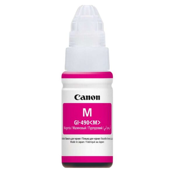 Canon GI-490 Magenta Ink Bottle – High-Yield Genuine Refill Ink for Canon G-Series Printers