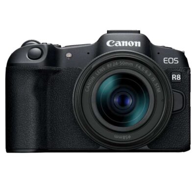 Canon EOS R8 Mirrorless Camera with RF 24–50mm f/4.5–6.3 IS STMLens – EU26 Kit