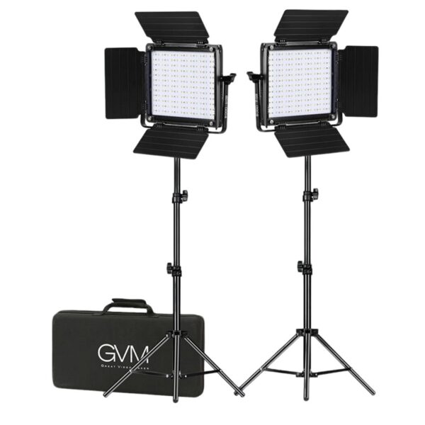 GVM-800D-II LED Video Light 2-light LED panel kit