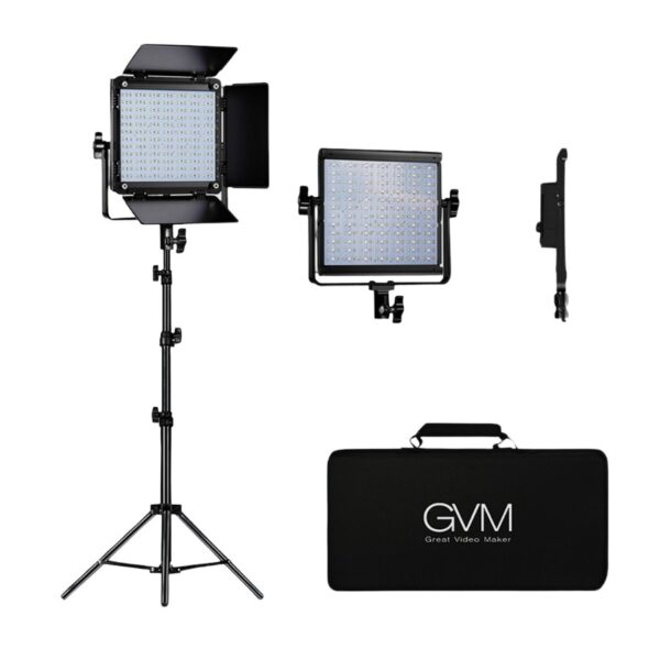 GVM-800D-II LED Video Light 2-light LED panel kit