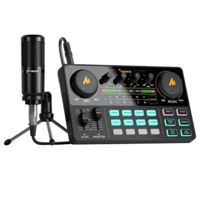 Maono AM200S1 Portable All-in-One Podcast Studio with Microphone Bundle