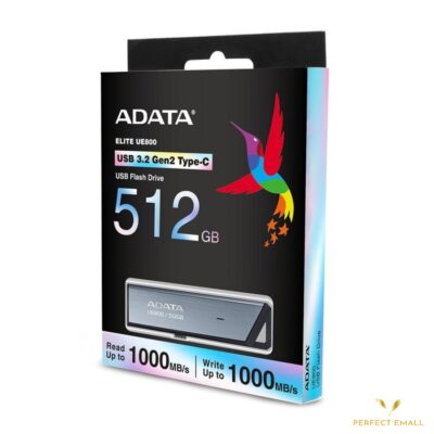 ADATA UE800 512GB Flash Drive | USB 3.2 Gen 2 | Dual USB-C & USB-A | Silver