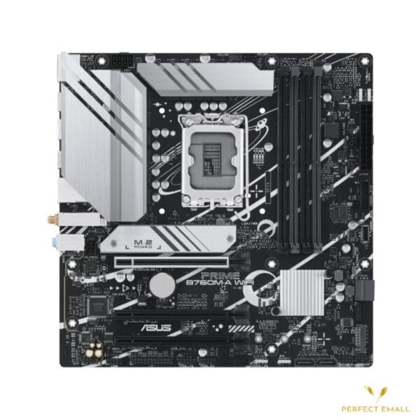 ASUS PRIME B760M-A WIFI Motherboard | LGA1700 Socket | mATX | DDR5 | PCIe 5.0 | Wi-Fi 6 | Intel 13th & 12th Gen Support