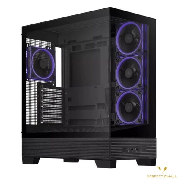ASUS A31 PLUS TG ARGB Black Case | Mid-Tower ATX with Tempered Glass & ARGB Fans