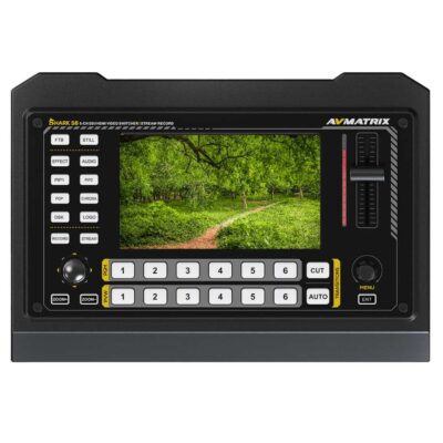 AVMATRIX Shark S6 | 6-Channel SDI/HDMI Switcher & Recorder | 5″ HD Multiview Display