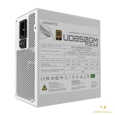 Gigabyte UD850GM PG5W | 850W ATX 3.0 Power Supply | 80+ Gold | Fully Modular (White)