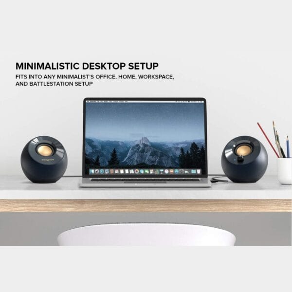 Creative Labs Pebble V2 Stereo Speakers | 8W RMS | USB-C Powered | Black