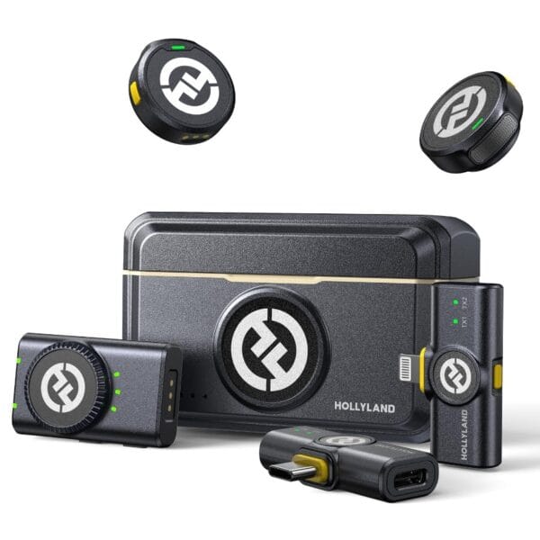 Hollyland Lark M2 Wireless Microphone System | Camera Version | Compact & High-Quality Audio