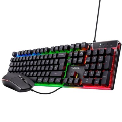 TRUST GXT 838 AZOR Gaming Combo | RGB Keyboard, Mouse & Mousepad Set