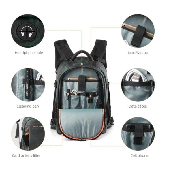 K&F Concept KF13.119 Camera Bag | Waterproof DSLR & Mirrorless Shoulder Bag | Compact Photography Gear Case