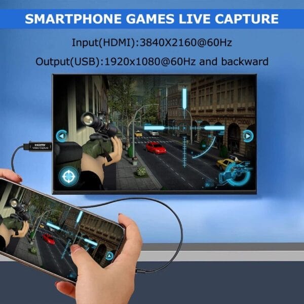 4K HDMI Video Capture Card | Ultra HD 60FPS | Plug & Play | Streaming & Recording